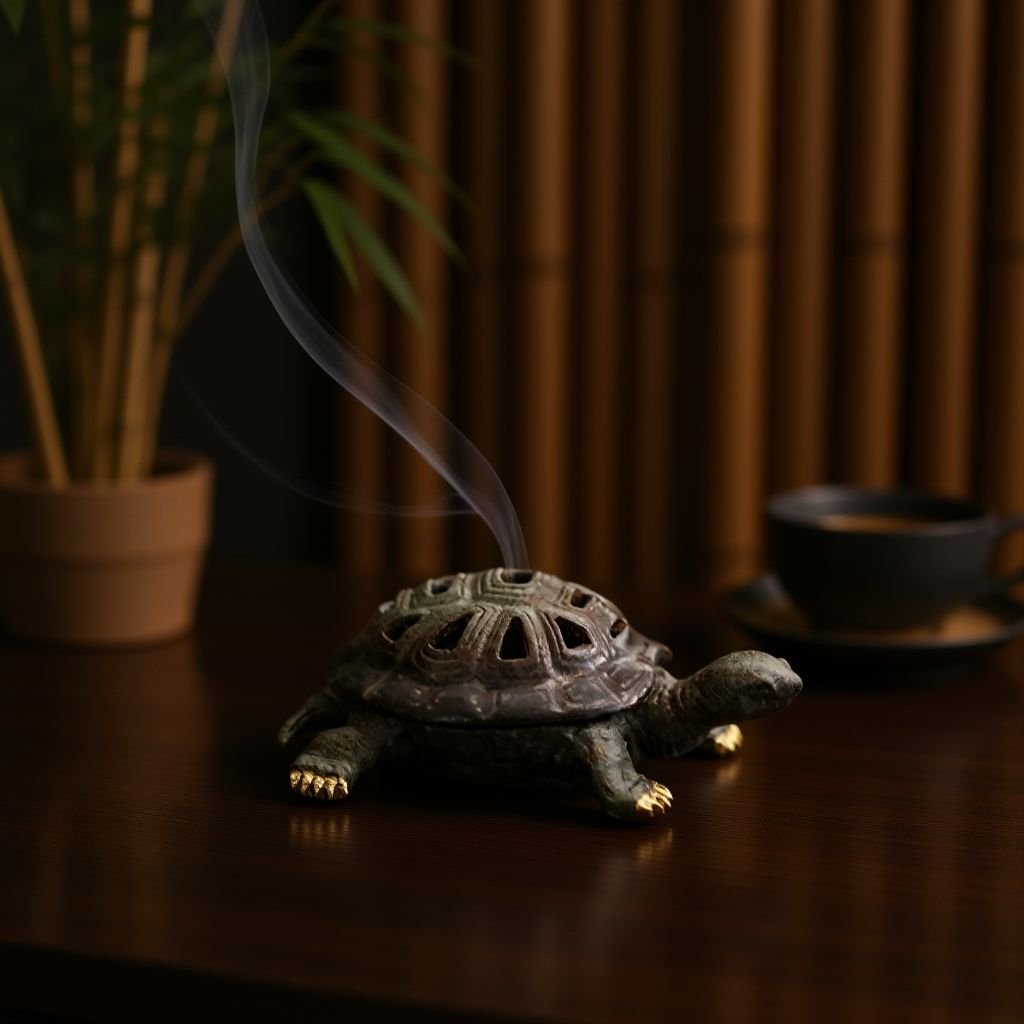 ComfyUI_00043_ Turtle & Auspicious Cloud Ceramic Incense Burner