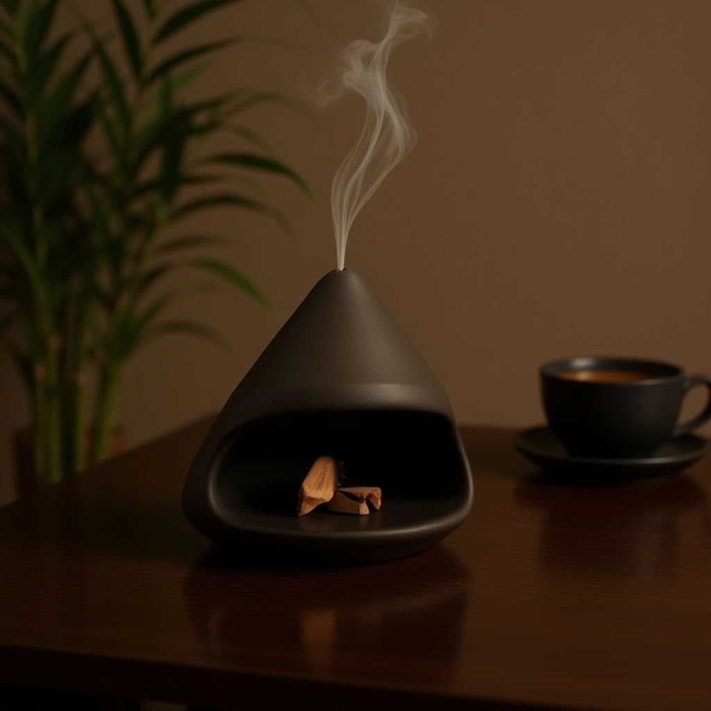 Tranquil Volcano Ceramic Incense Burner