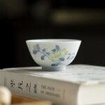 Hand-Painted White Porcelain Teacup – Twelve Flower Goddesses Collection
